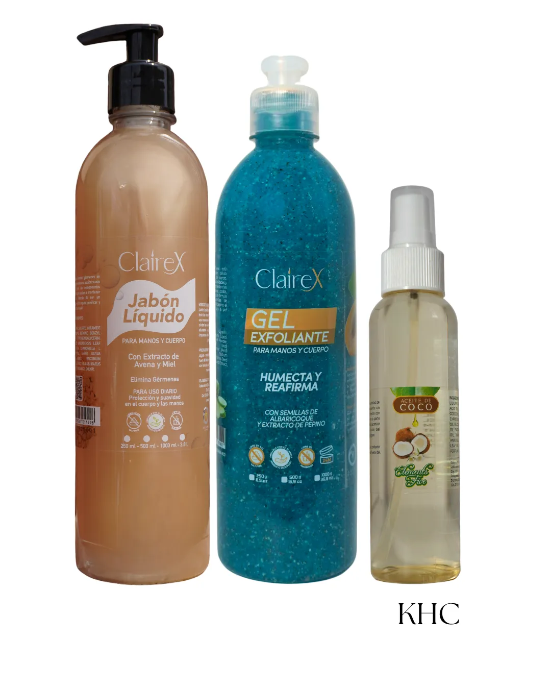 Kit corporal diseñado para restaurar la hidratación natural de la piel, combinando limpieza suave, exfoliación y nutrición profunda.