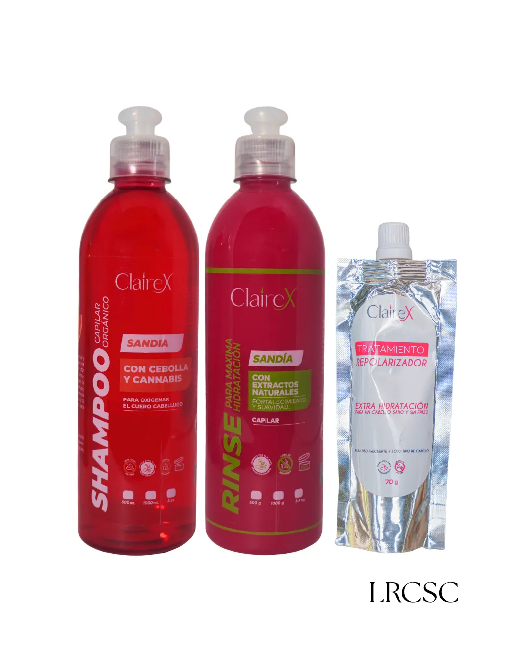 limpia el cuero cabelludo,el rinse de miell y sandia sella la cuticula y , su tratamiento de muestra pensado en la reparacion e hidratacion es ideal para el cabello risado.